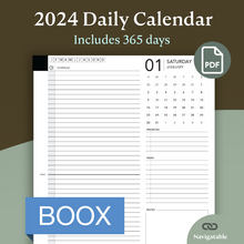 Load image into Gallery viewer, 2024 Daily Calendar