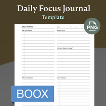 Load image into Gallery viewer, Daily Focus Journal