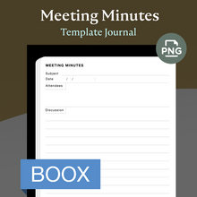 Load image into Gallery viewer, Meeting Minutes