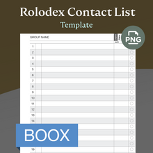 Load image into Gallery viewer, Rolodex Contact List