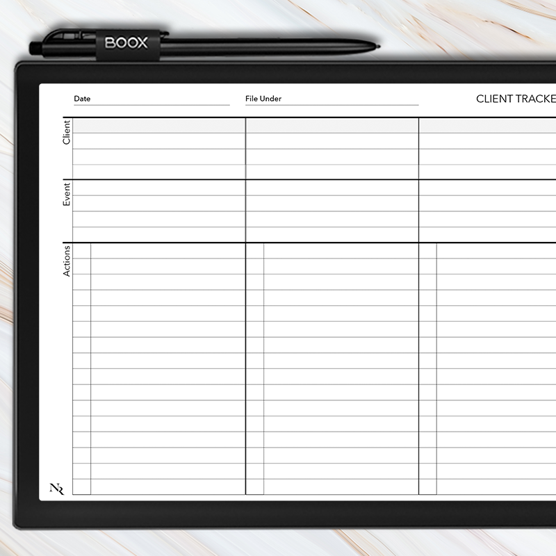 Onyx BOOX - Client Tracker – eInkTemplates