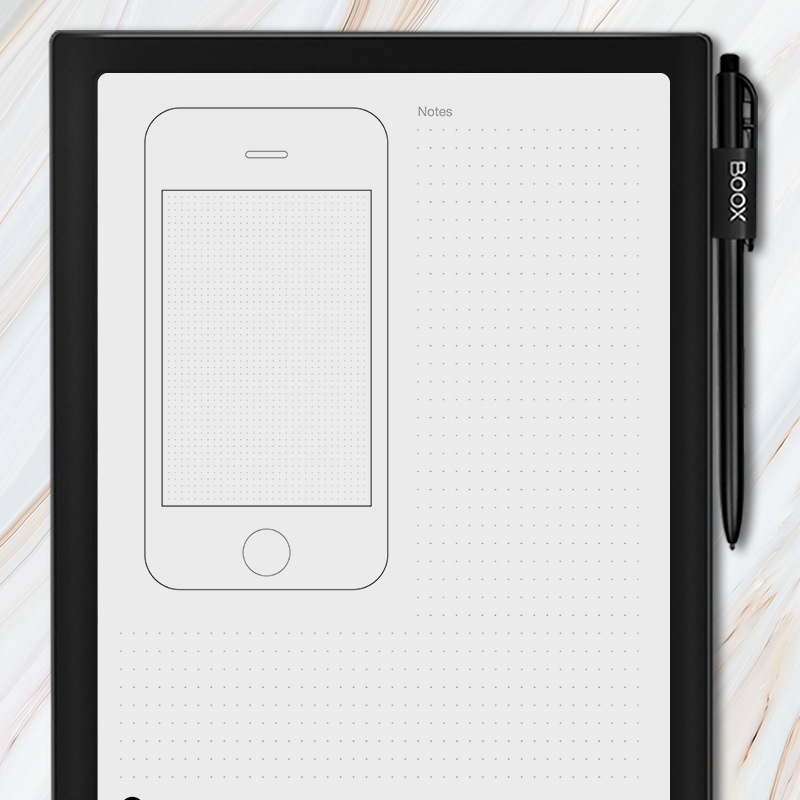 Onyx BOOX Mobile iPhone Wireframe Template eInkTemplates Onyx BOOX Mobile iPhone Wireframe Template eInkTemplates