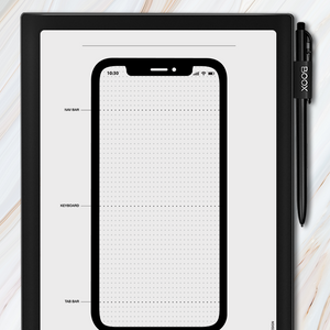 Onyx BOOX - iPhone Wireframe Template