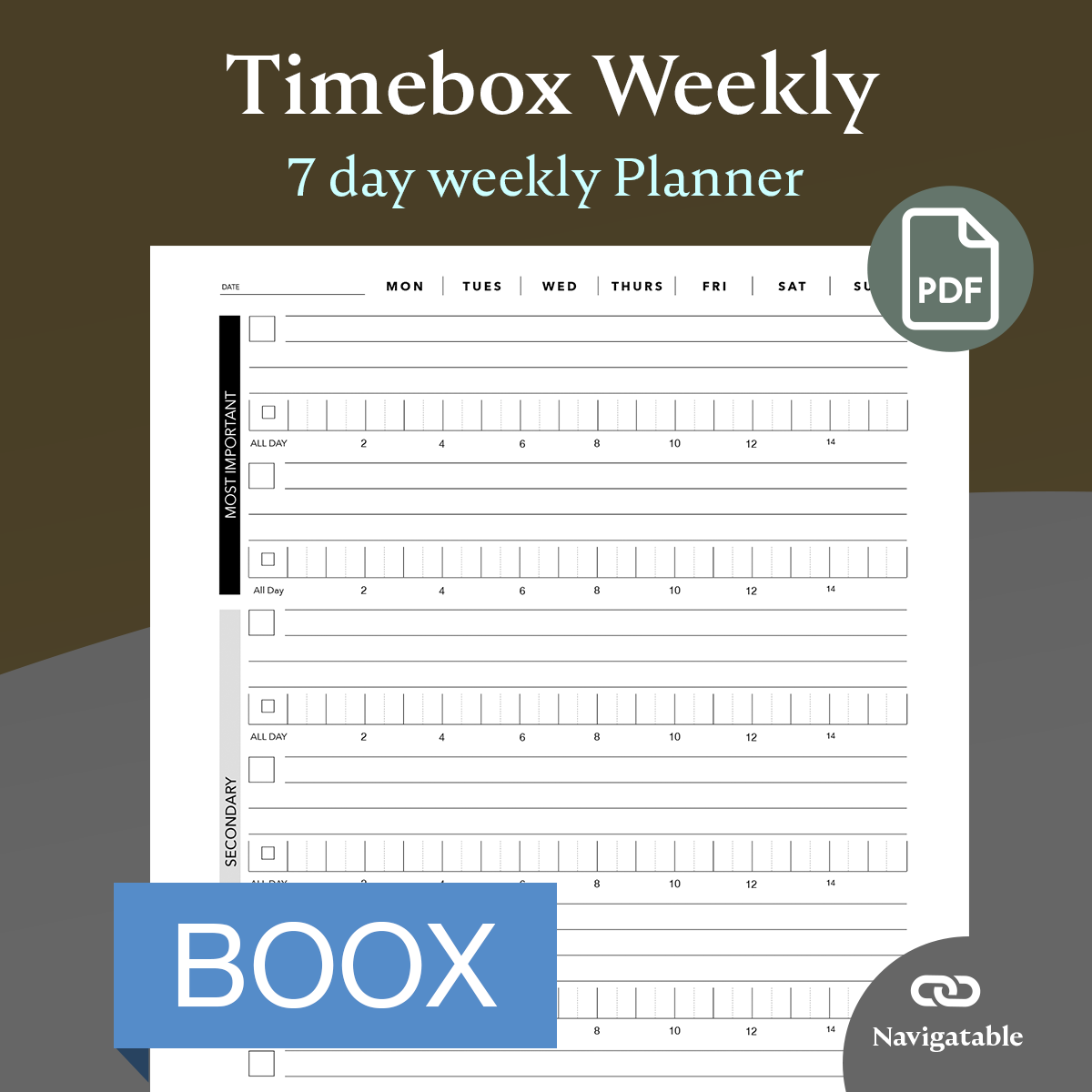 ONYX BOOX Timebox Weekly Planner eInkTemplates ONYX BOOX Timebox Weekly Planner eInkTemplates