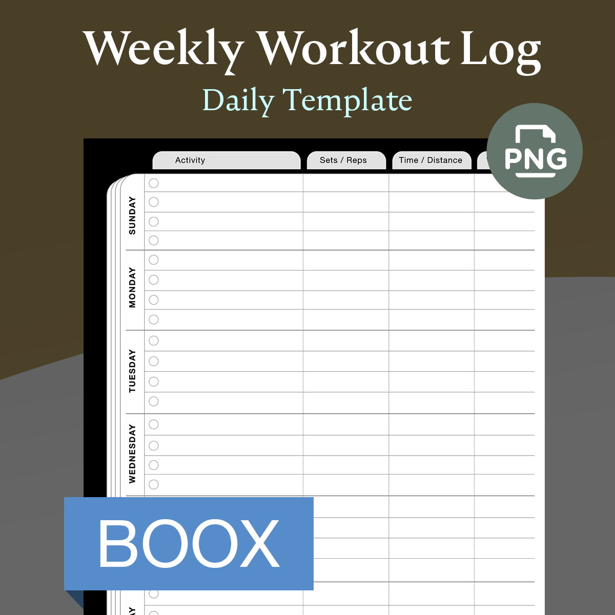 Onyx BOOX - Weekly Workout Log – eInkTemplates